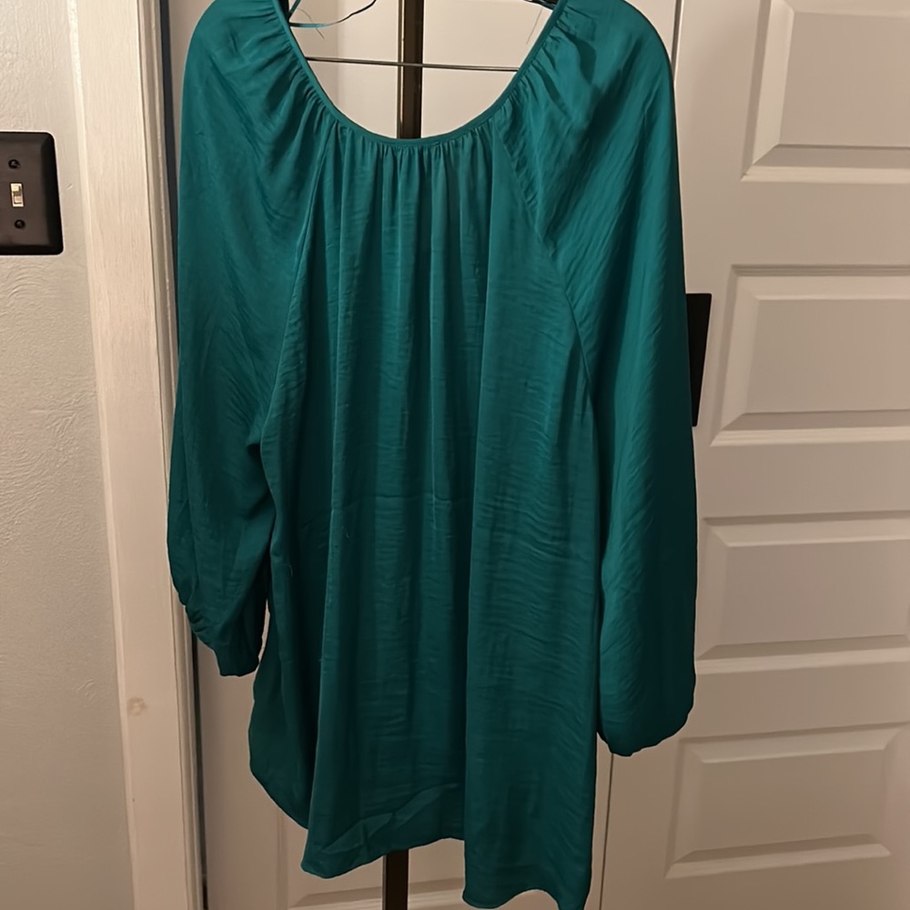 Jones New York Teal Blouse #sh0065 - Picture 5 of 6